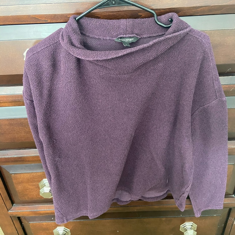 Banana republic purple cowl neck sweater